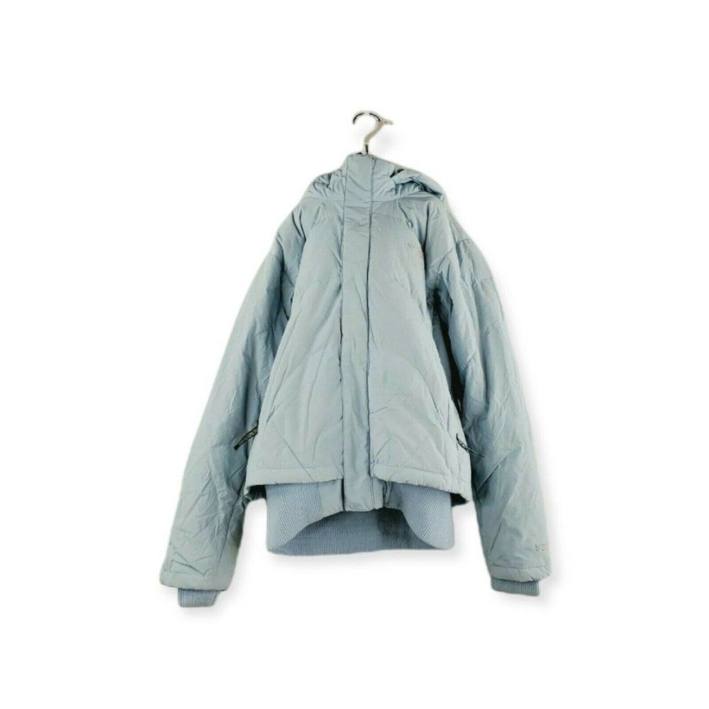 The North Face Girls Blue 550 Long Sleeves Hooded Full Zip Puffer Jacket Size XL